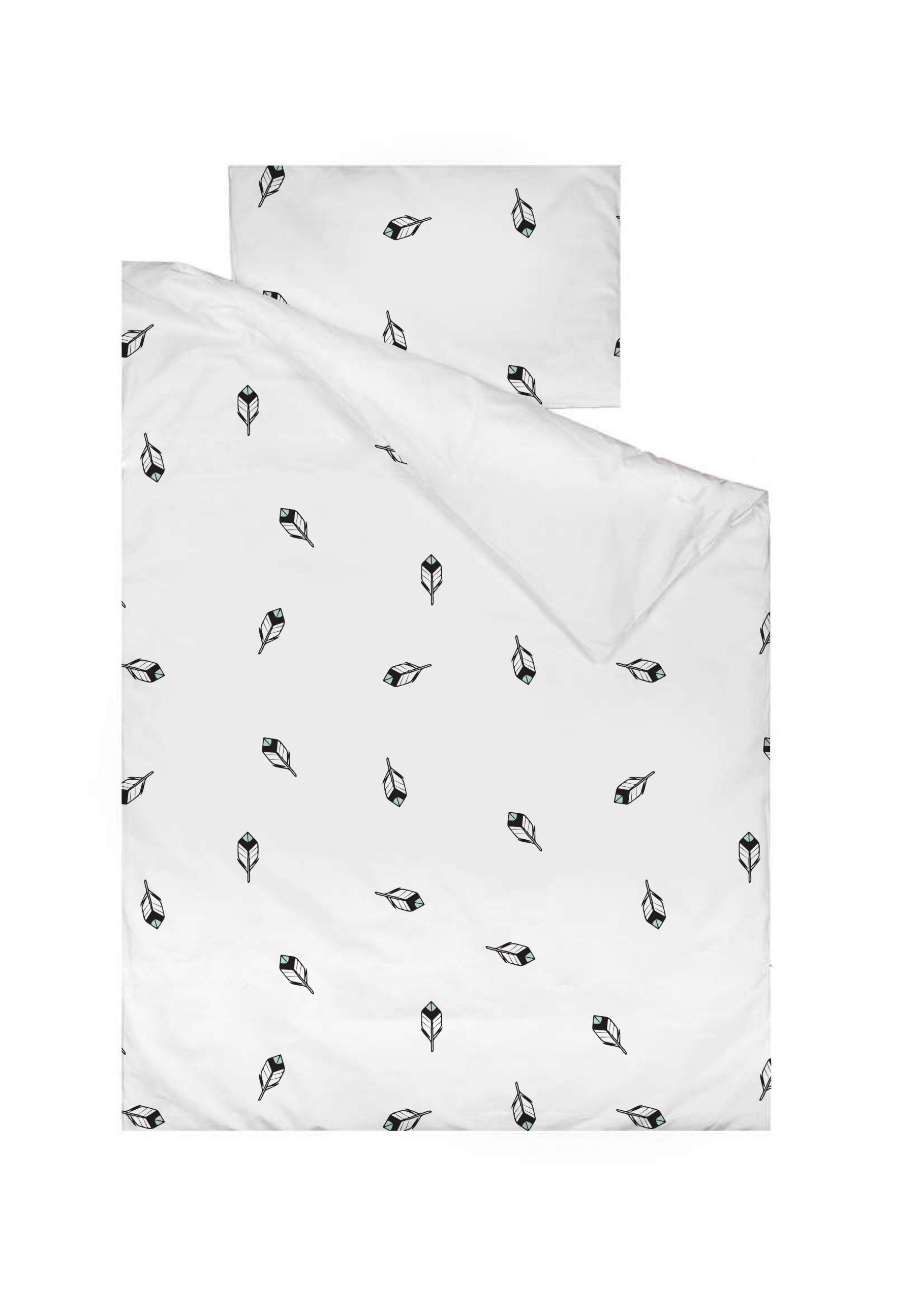 Feather Cot Duvet Cover And Cot Pillow Case