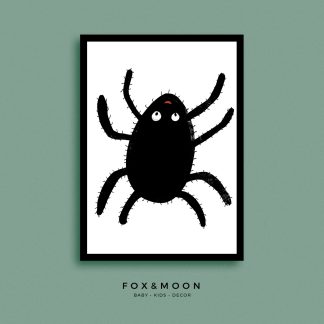 Fox & Moon - Spider Art Print