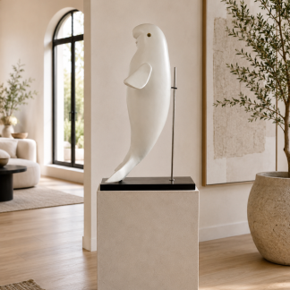 "Beluga" Whale sculpture by Gert Boschoff