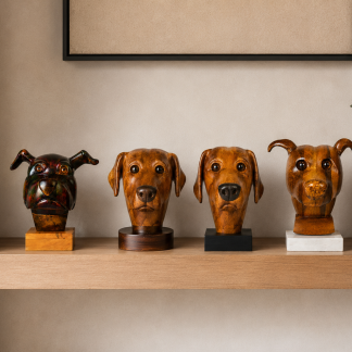 Dog sculptures by Gert Boshoff