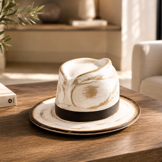 "Fedora" Wooden Sculpted hat