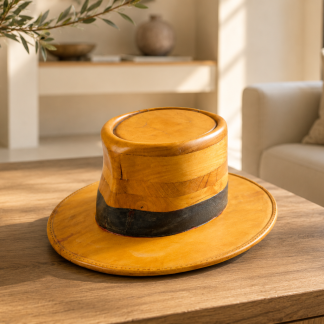 "Velt Hat" Wooden Sculpted hat