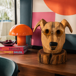 "Looking Good" Dog sculpture by Gert Boshoff