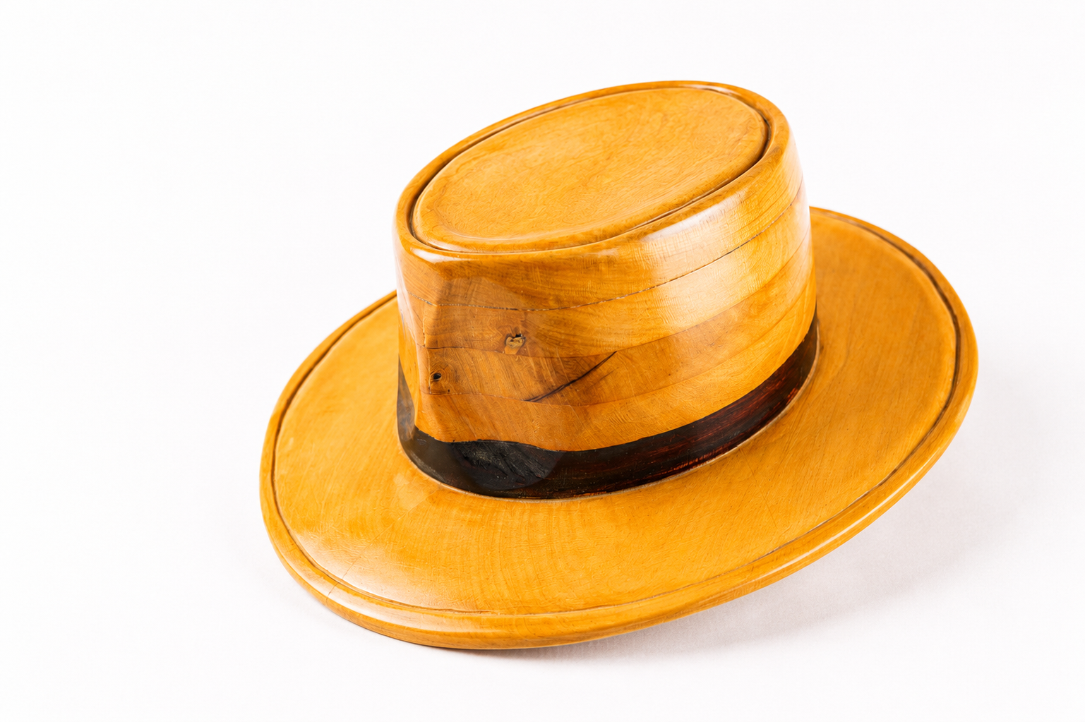 "Farmers Hat" Wooden Sculpted hat - Image 2
