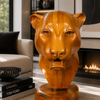 "Focus" Leopard Sculpture by Gert Boshoff